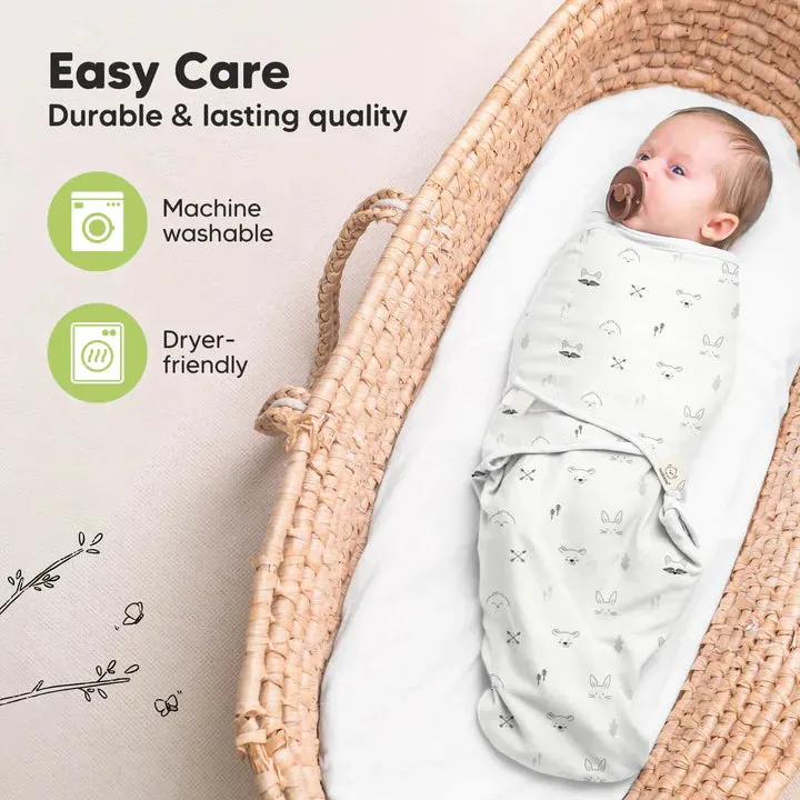3-Pack Soothe Swaddle Wraps, Blossom 3-6 Months