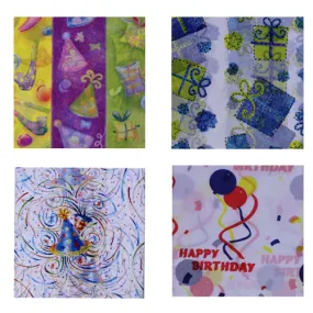 Assorted Birthday Design Tissue Paper | 48 Count