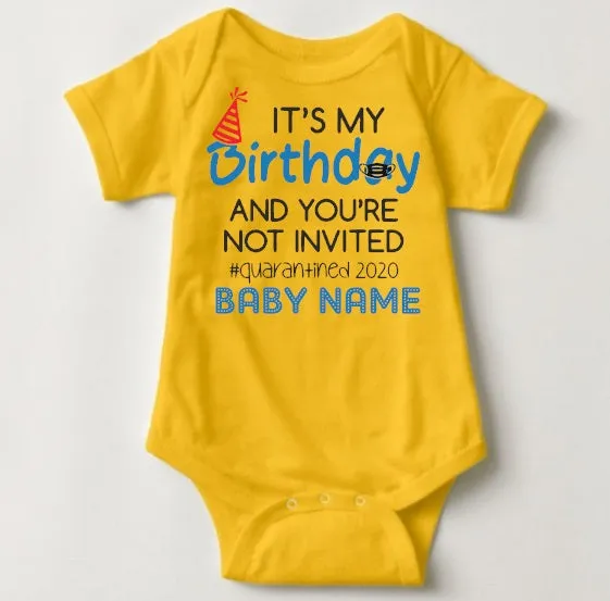 Baby 1st Birthday Onesies - Quarantine Bday