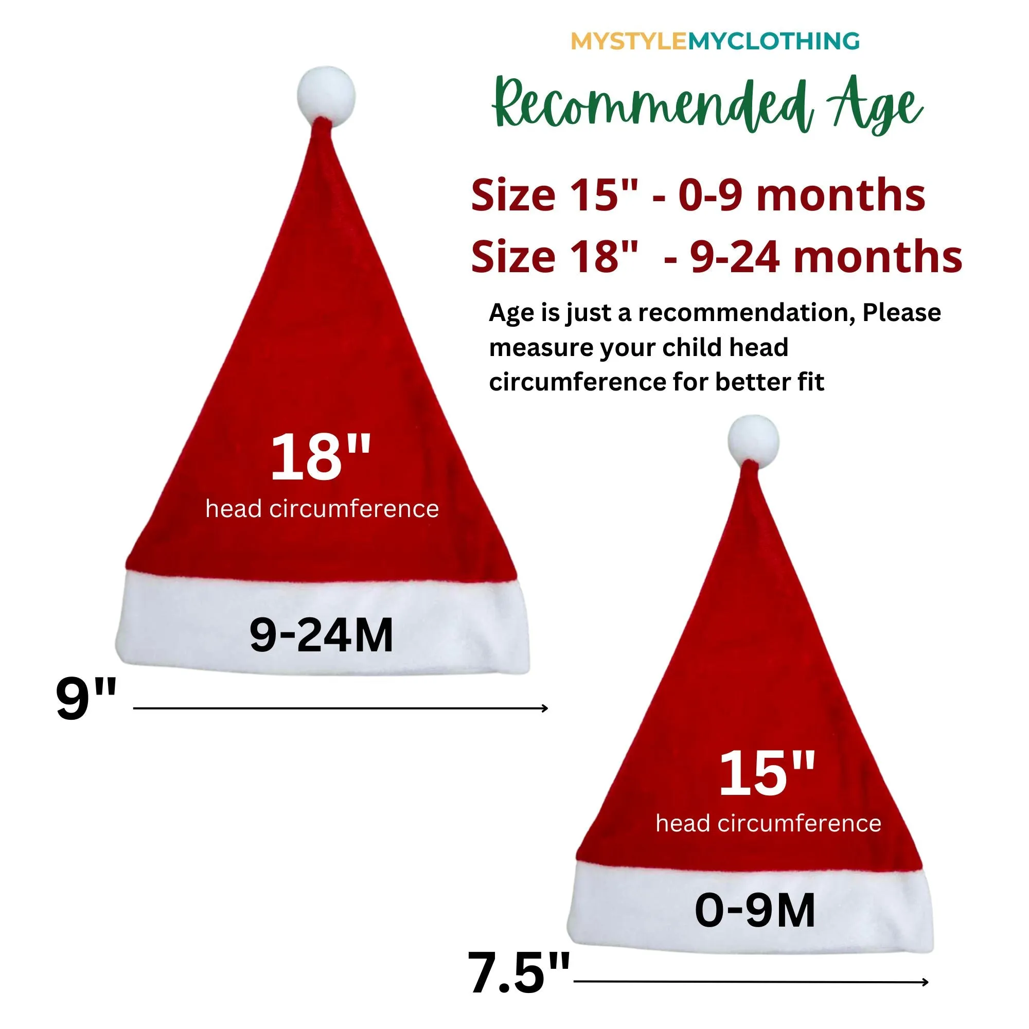 Baby Christmas and New Year Holiday Onesies Set with Customized Santa Hat