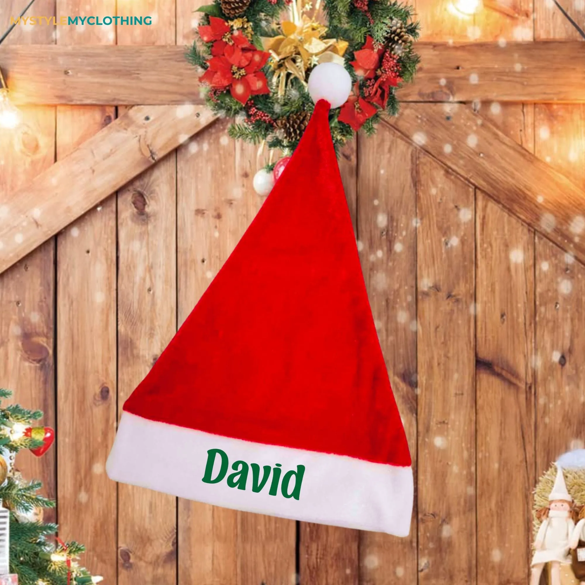 Baby Christmas and New Year Holiday Onesies Set with Customized Santa Hat