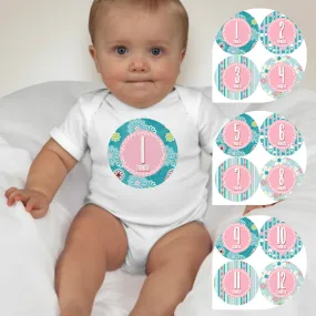Baby Custom Monthly Onesies - Blue Sky Patterns