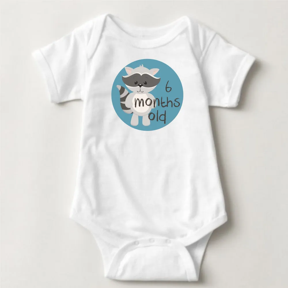 Baby Custom Monthly Onesies - Forest Animals