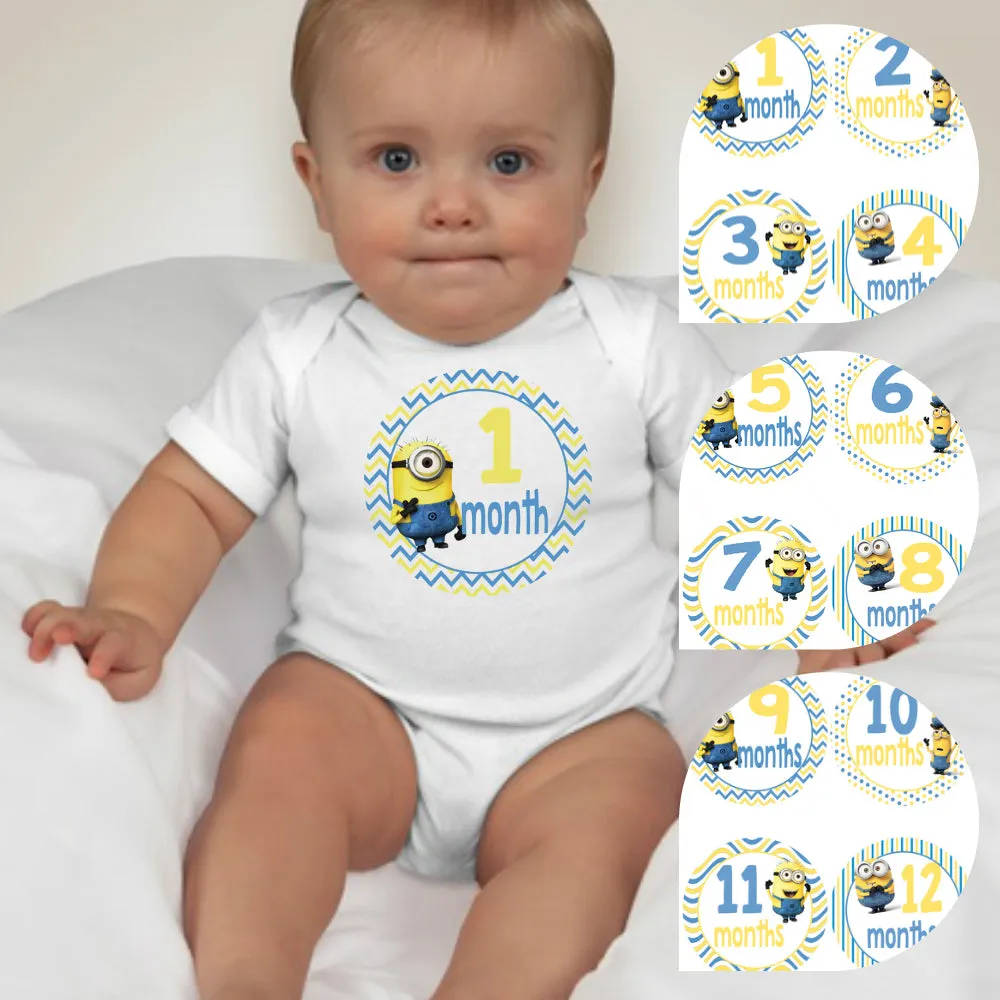 Baby Custom Monthly Onesies - Minions