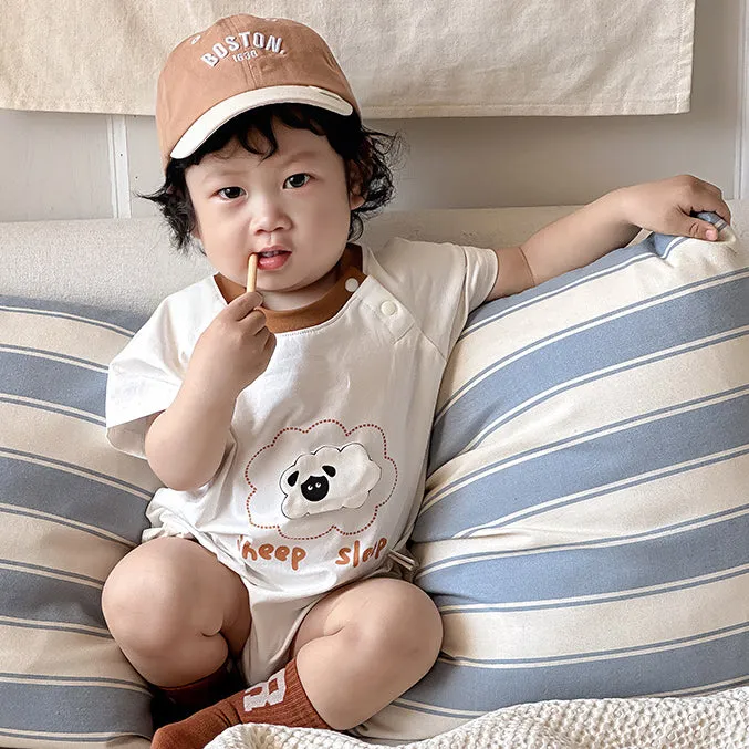 Baby Girls Boys Letters Cartoon Rompers Wholesale 240522266