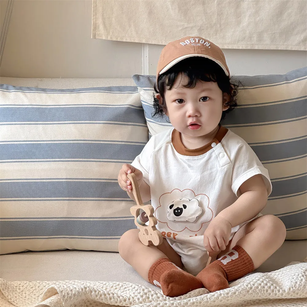 Baby Girls Boys Letters Cartoon Rompers Wholesale 240522266