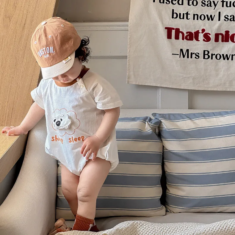 Baby Girls Boys Letters Cartoon Rompers Wholesale 240522266