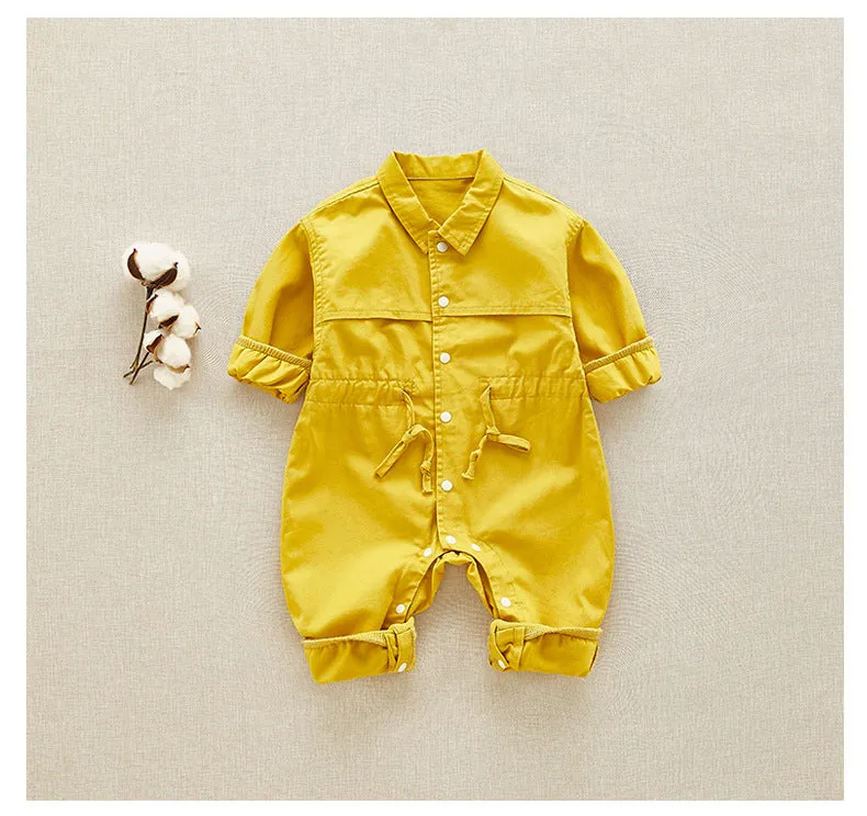 Baby Girls Boys Solid Color Rompers Wholesale 220505162