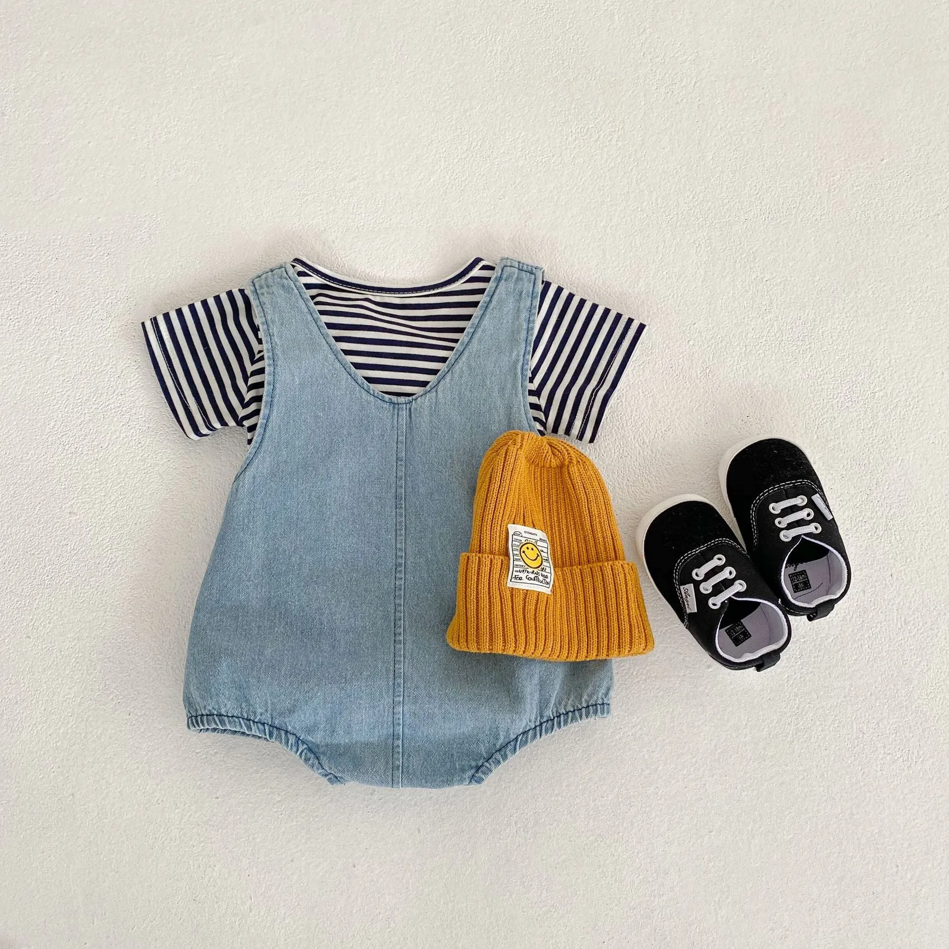 Baby Girls Striped T-Shirts And Ripped Rompers Wholesale 230228517