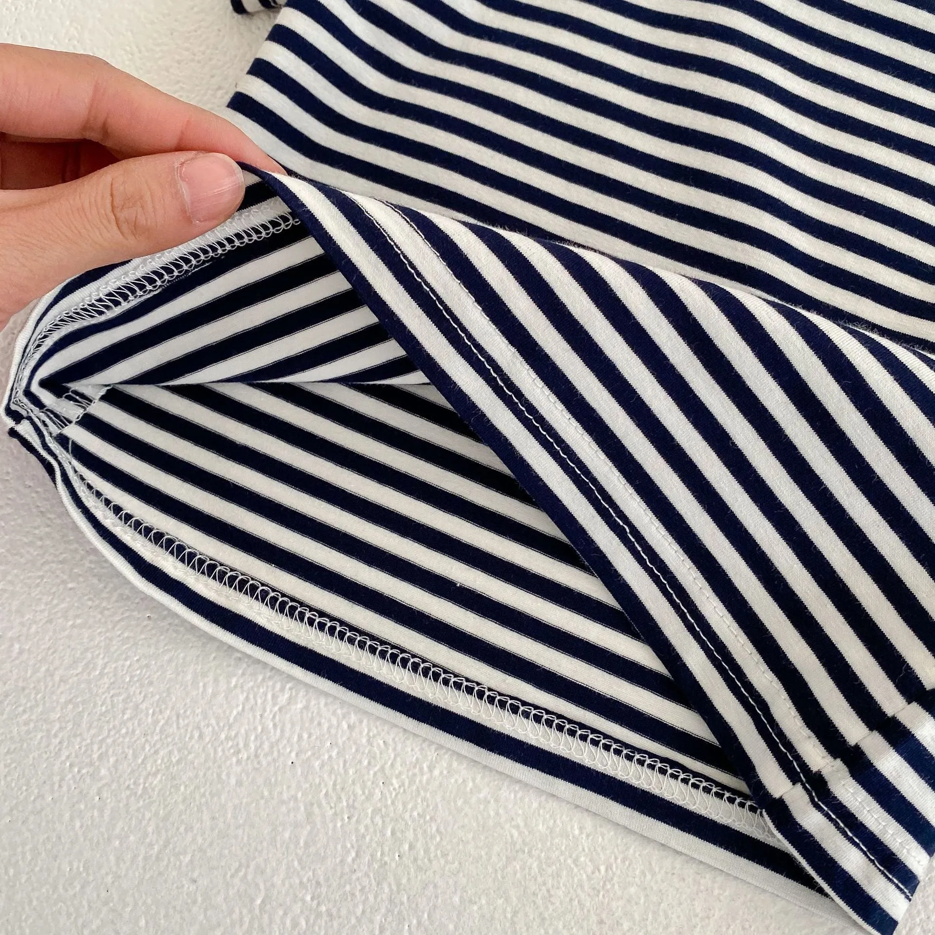 Baby Girls Striped T-Shirts And Ripped Rompers Wholesale 230228517