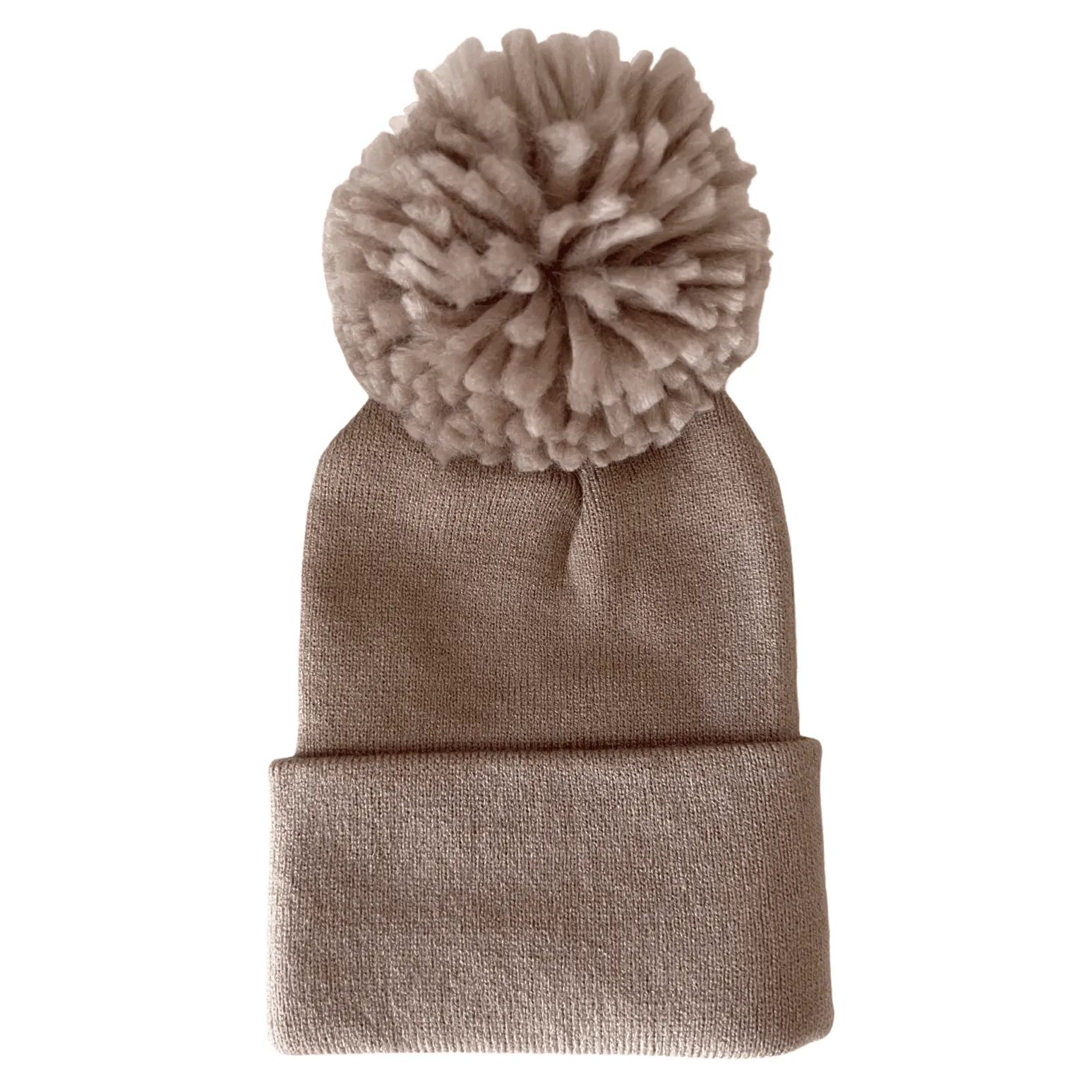Baby Hat - Tan Pom