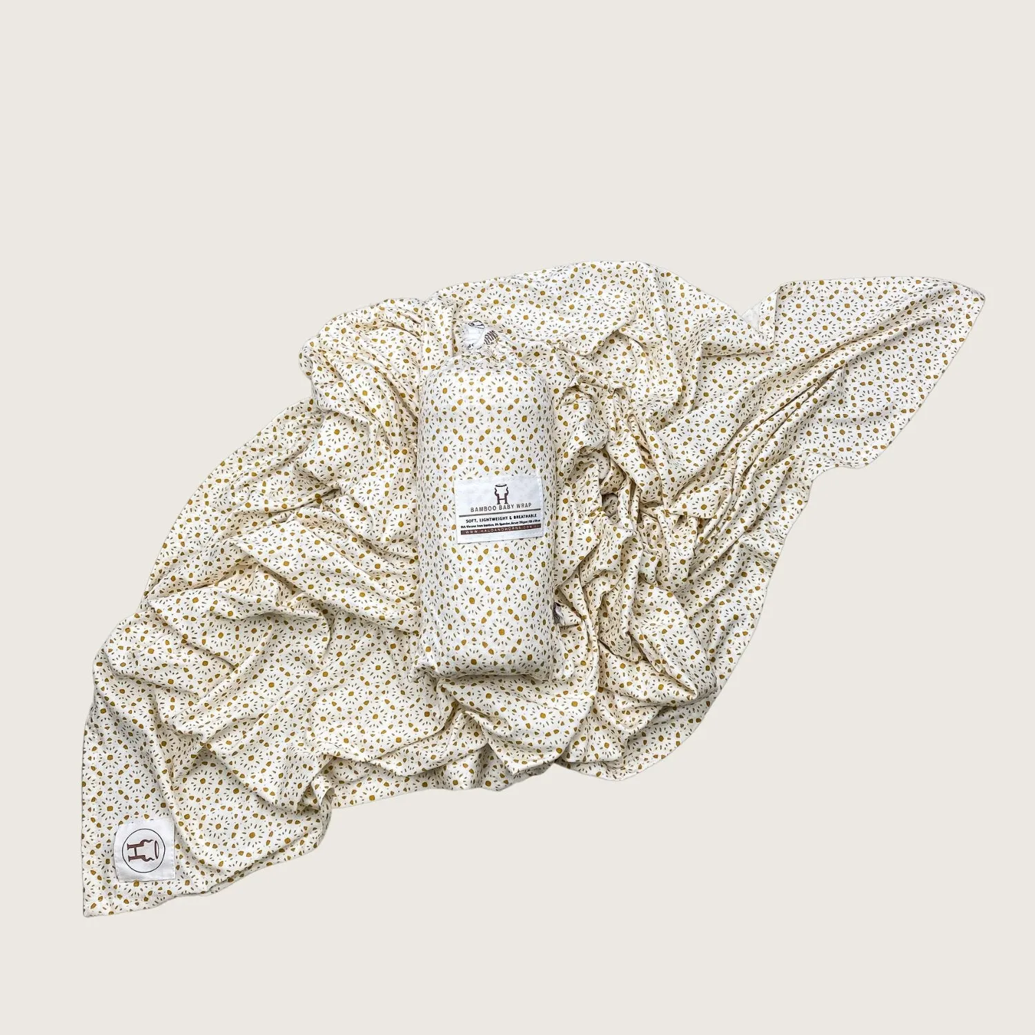 Baby Swaddle/Wrap - Organic Bamboo jersey - Honey Vintage