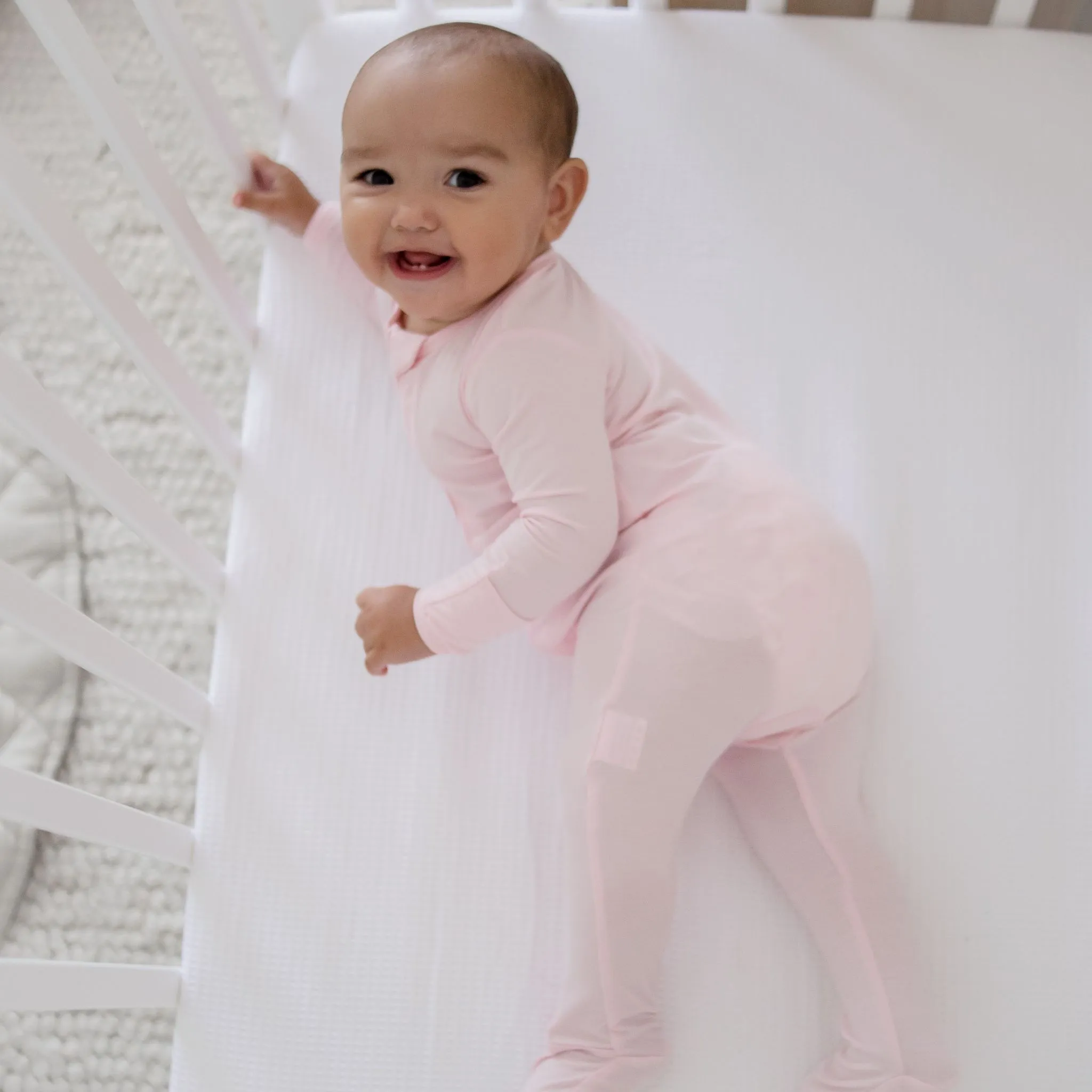 Bamboo Zip Growsuit Romper - Twilight Pink