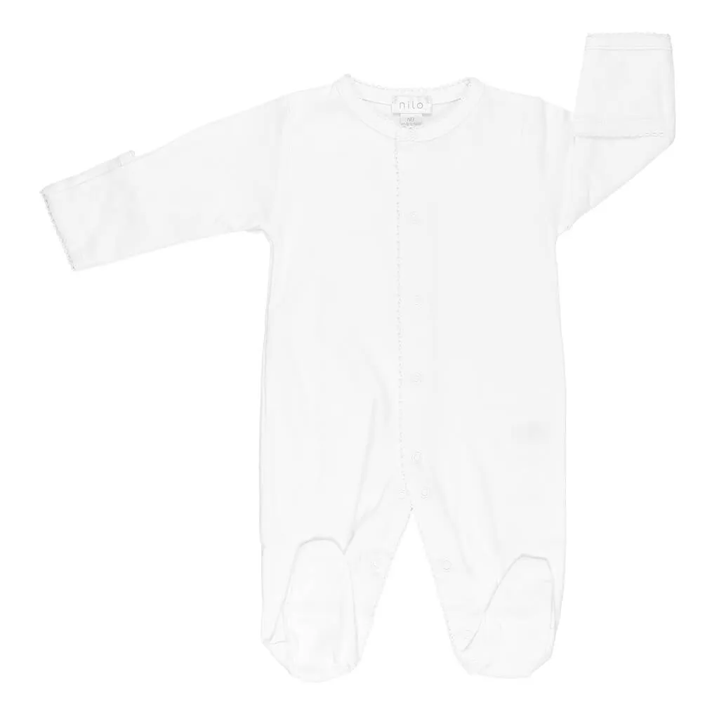Basic Footie Solid White