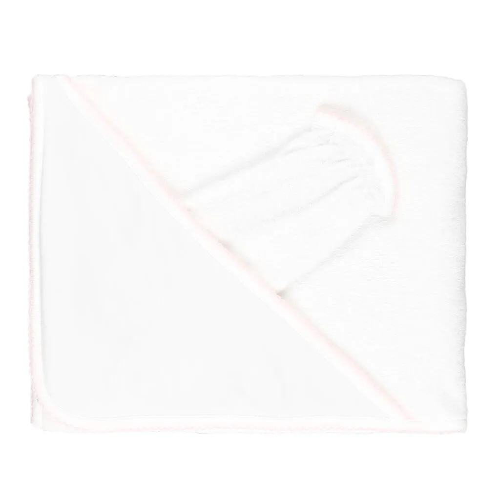 Basic Solid Towel White/Pink