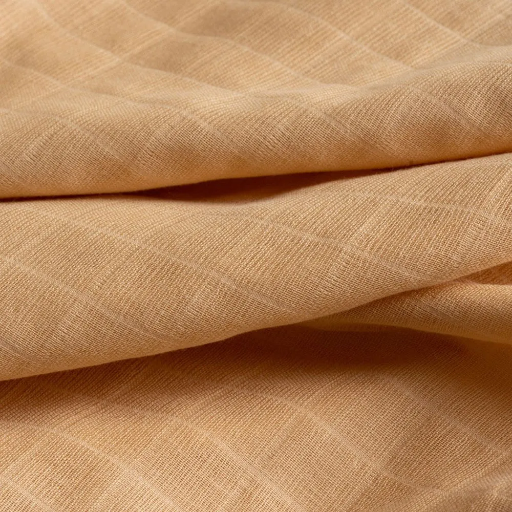 Beige Plain Baby Muslin Swaddle