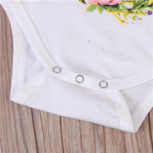 Big Sister Little Sister Matching Cotton Short Sleeve Bodysuit Baby Outfits