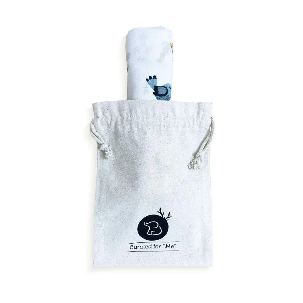 Bird Design Muslin Swaddle Wrap