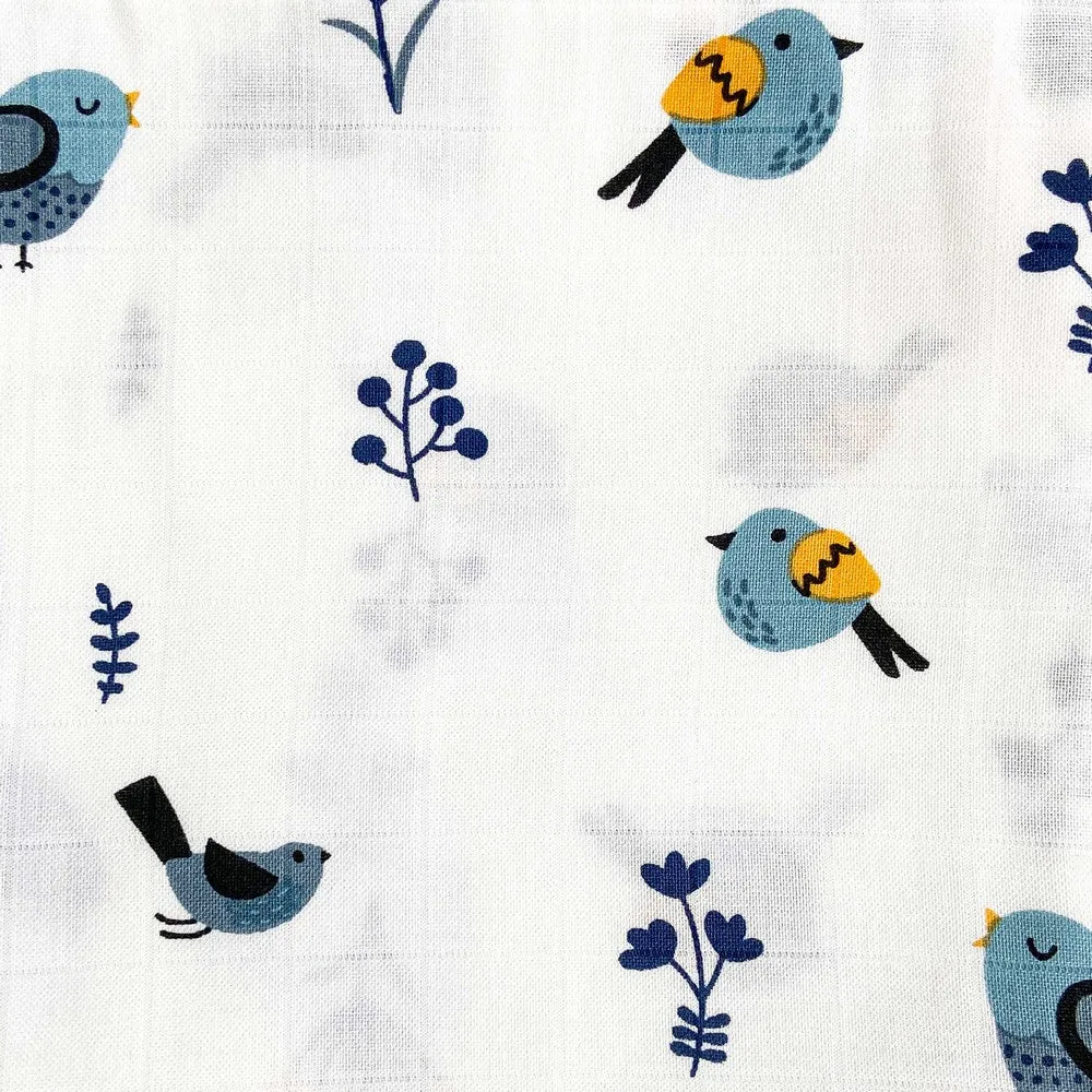 Bird Design Muslin Swaddle Wrap
