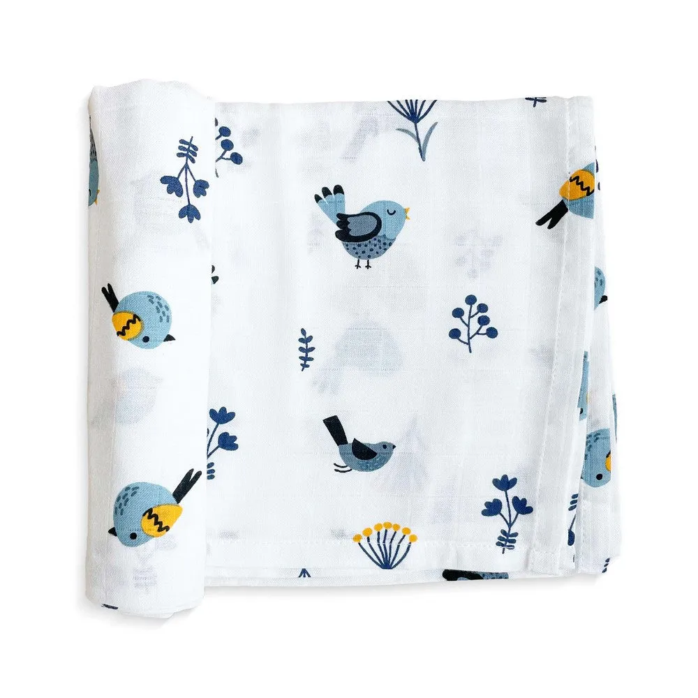 Bird Design Muslin Swaddle Wrap
