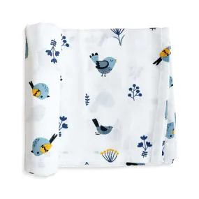 Bird Design Muslin Swaddle Wrap