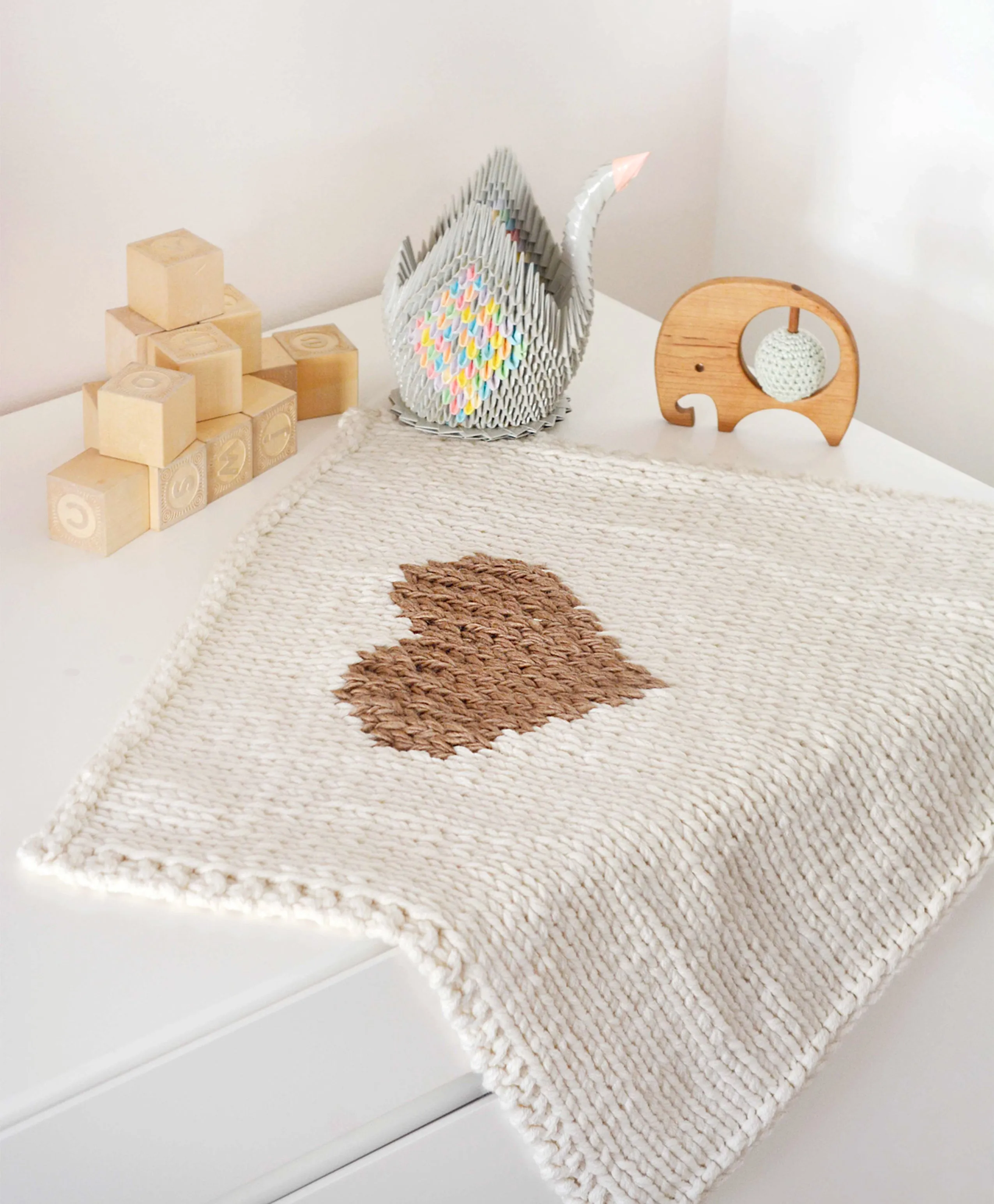 Blankets From Africa Heart Luxury Knitted Baby Blanket