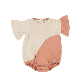 BONNIE AND THE GANG CORAL/CREAM ROMPER [Final Sale]