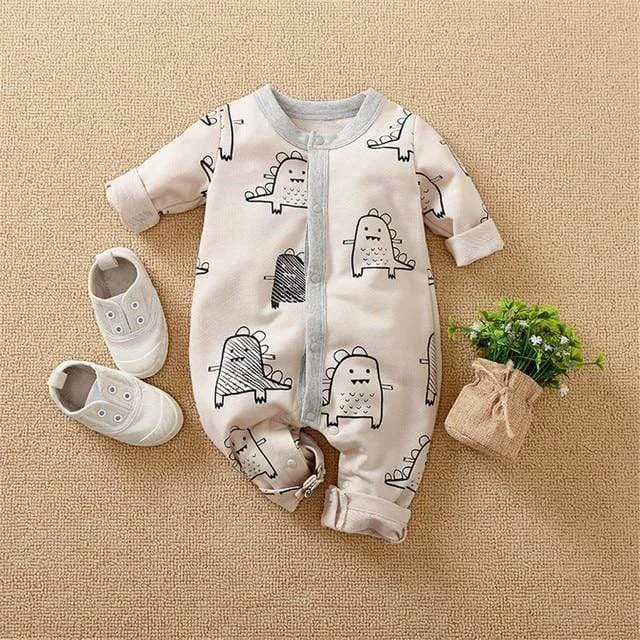 Cartoon Print Baby Romper
