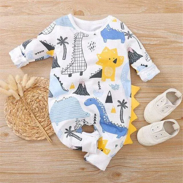 Cartoon Print Baby Romper