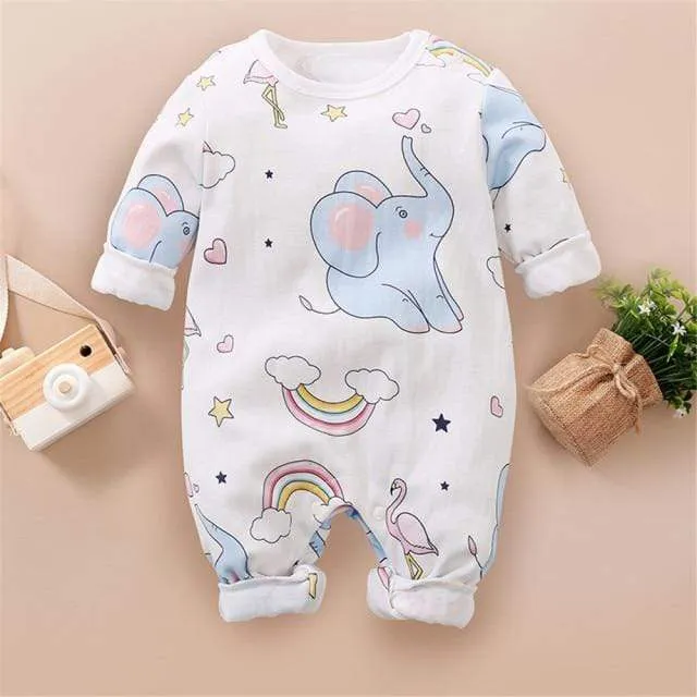 Cartoon Print Baby Romper