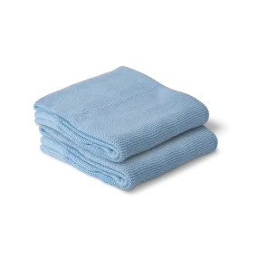 Cotton Classic Knit Baby Blanket | Baby Blue