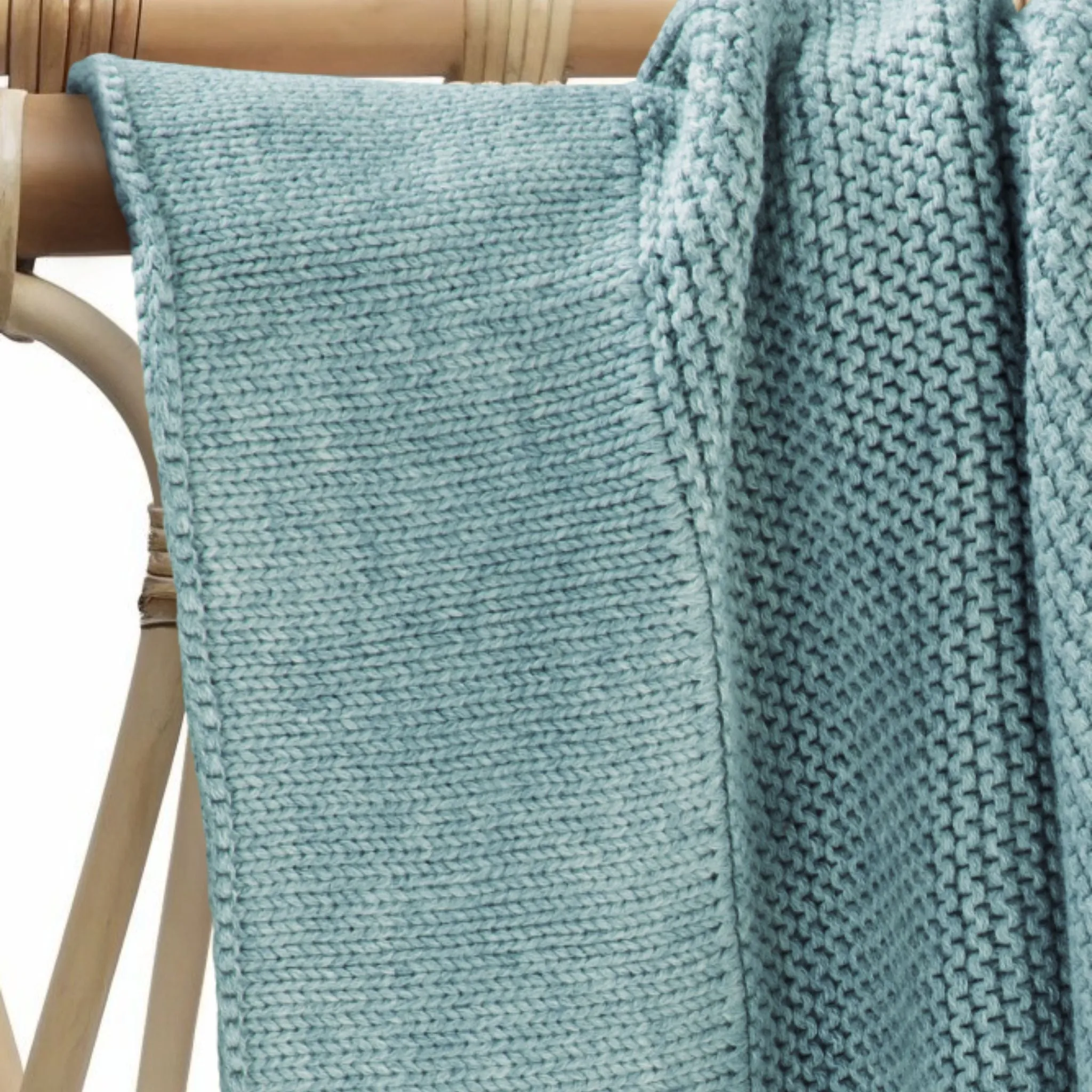 Cotton Classic Knit Baby Blanket | Mantis Green