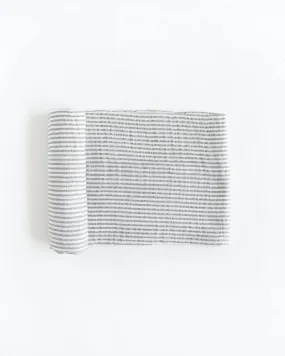 COTTON MUSLIN SWADDLE BLANKET - GREY STRIPE