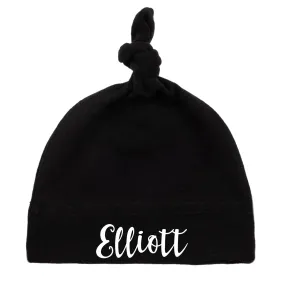 Custom Name Baby Hat w/ Adjustable Top Knot
