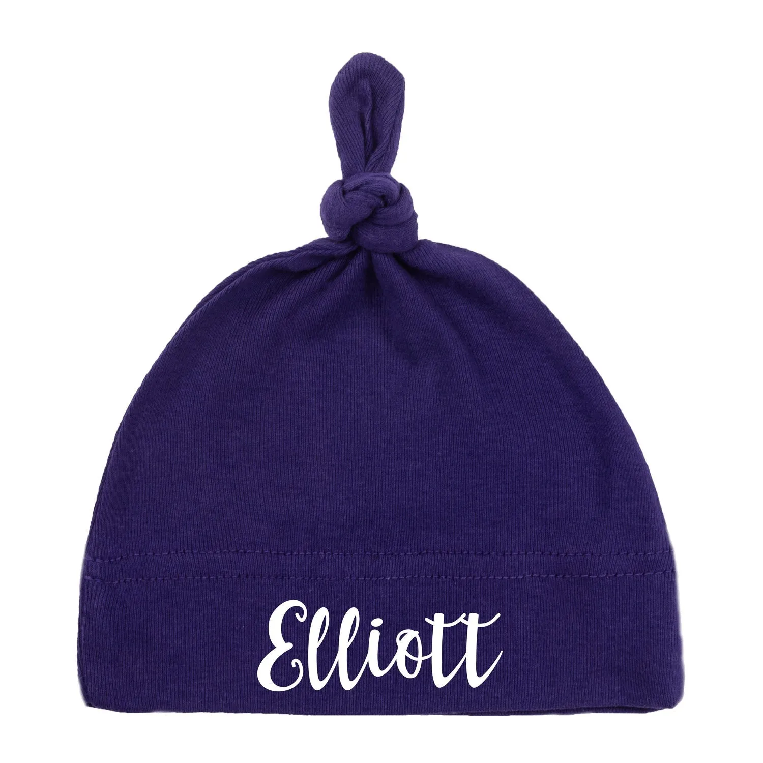Custom Name Baby Hat w/ Adjustable Top Knot