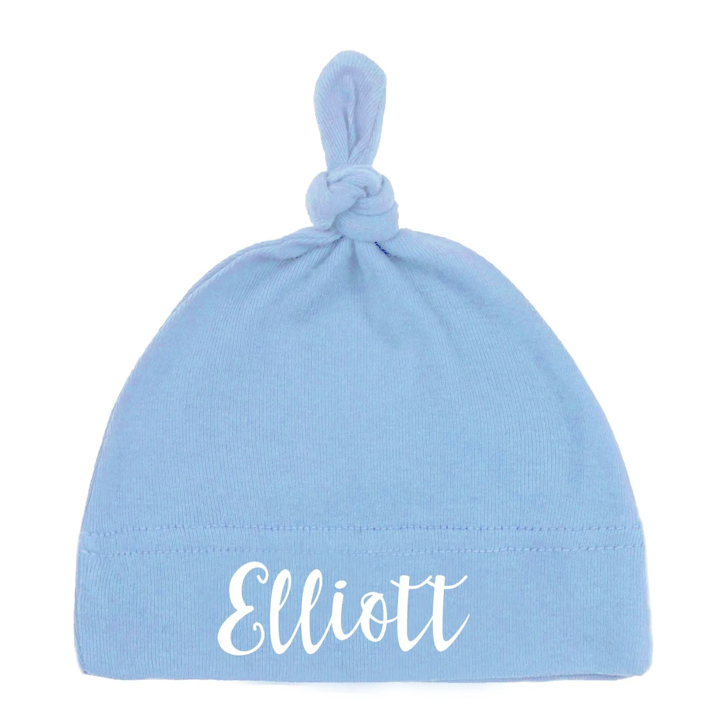 Custom Name Baby Hat w/ Adjustable Top Knot