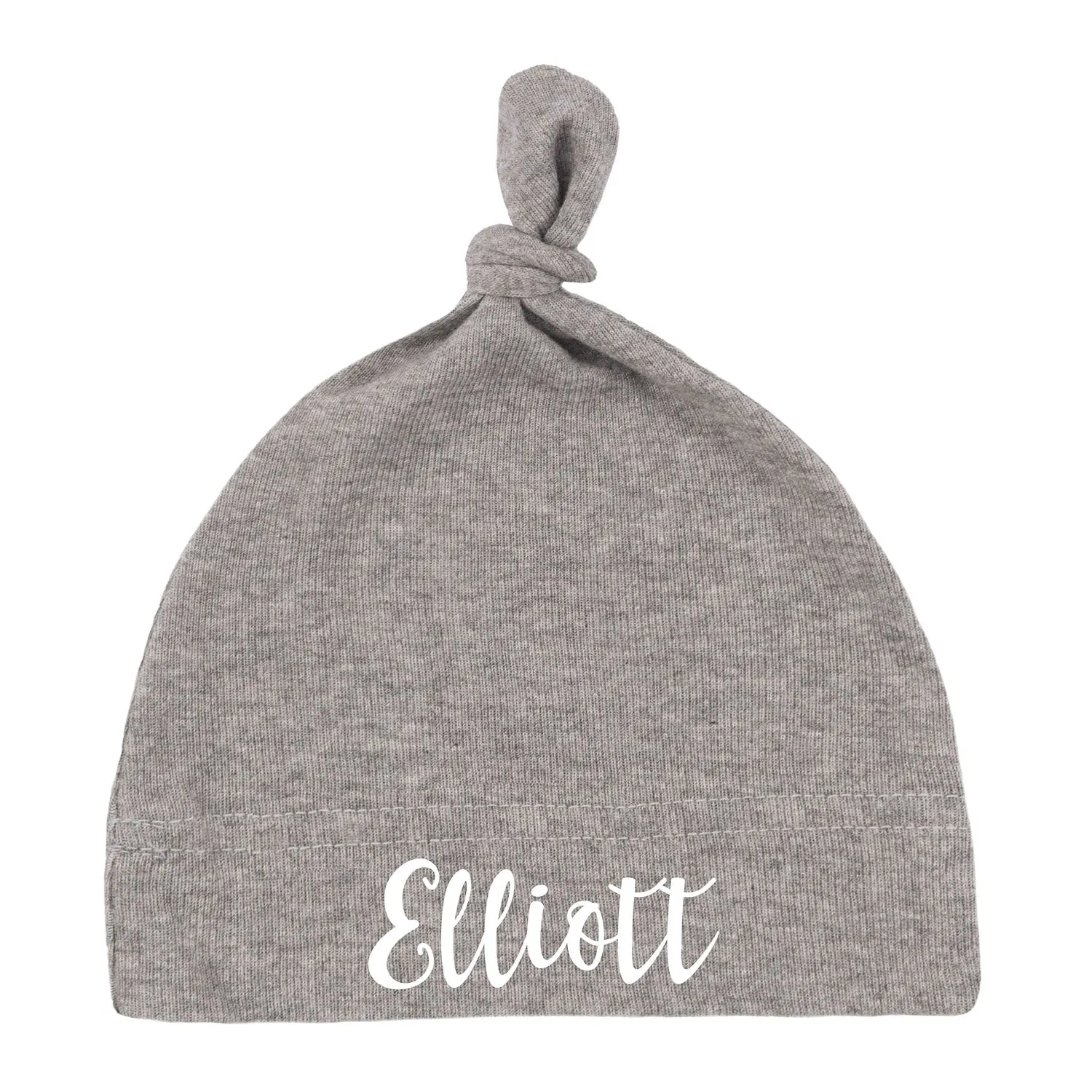 Custom Name Baby Hat w/ Adjustable Top Knot