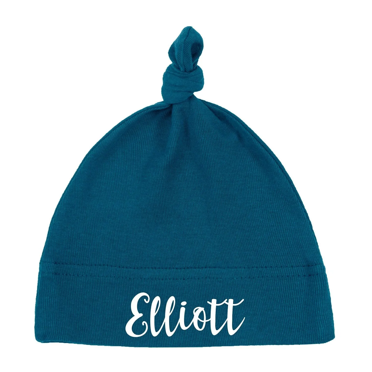 Custom Name Baby Hat w/ Adjustable Top Knot
