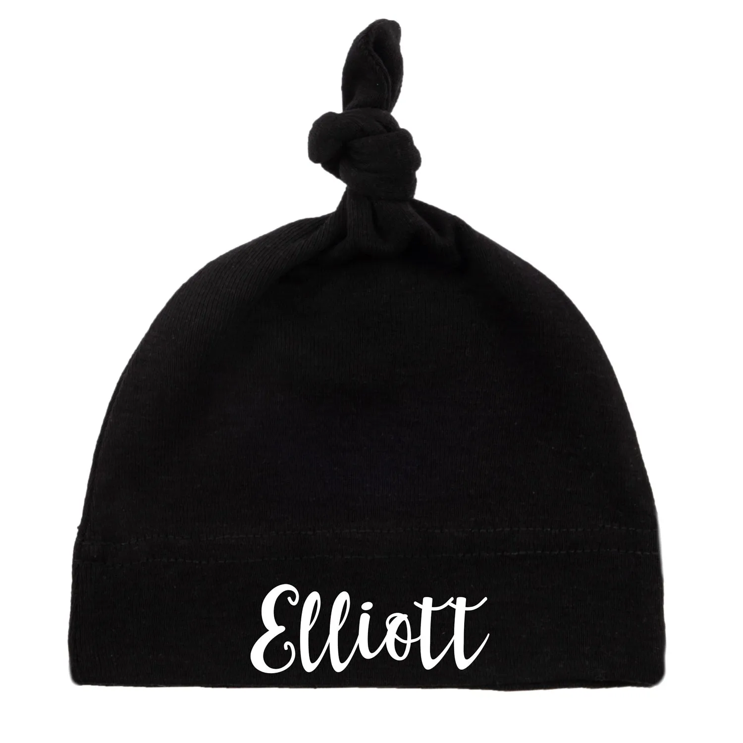 Custom Name Baby Hat w/ Adjustable Top Knot
