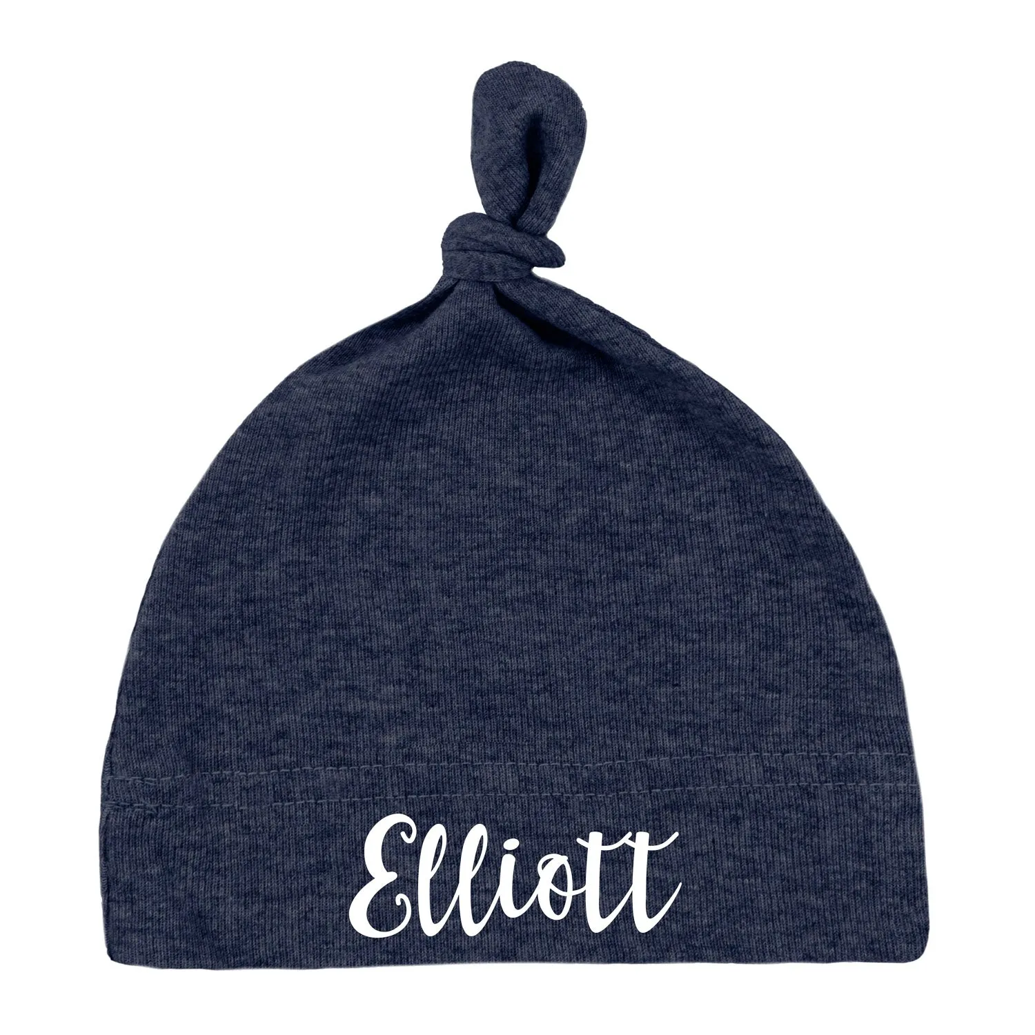 Custom Name Baby Hat w/ Adjustable Top Knot