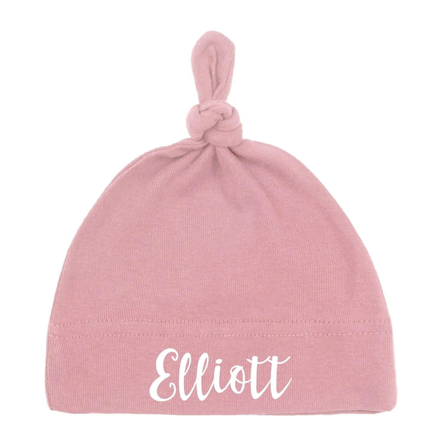Custom Name Baby Hat w/ Adjustable Top Knot