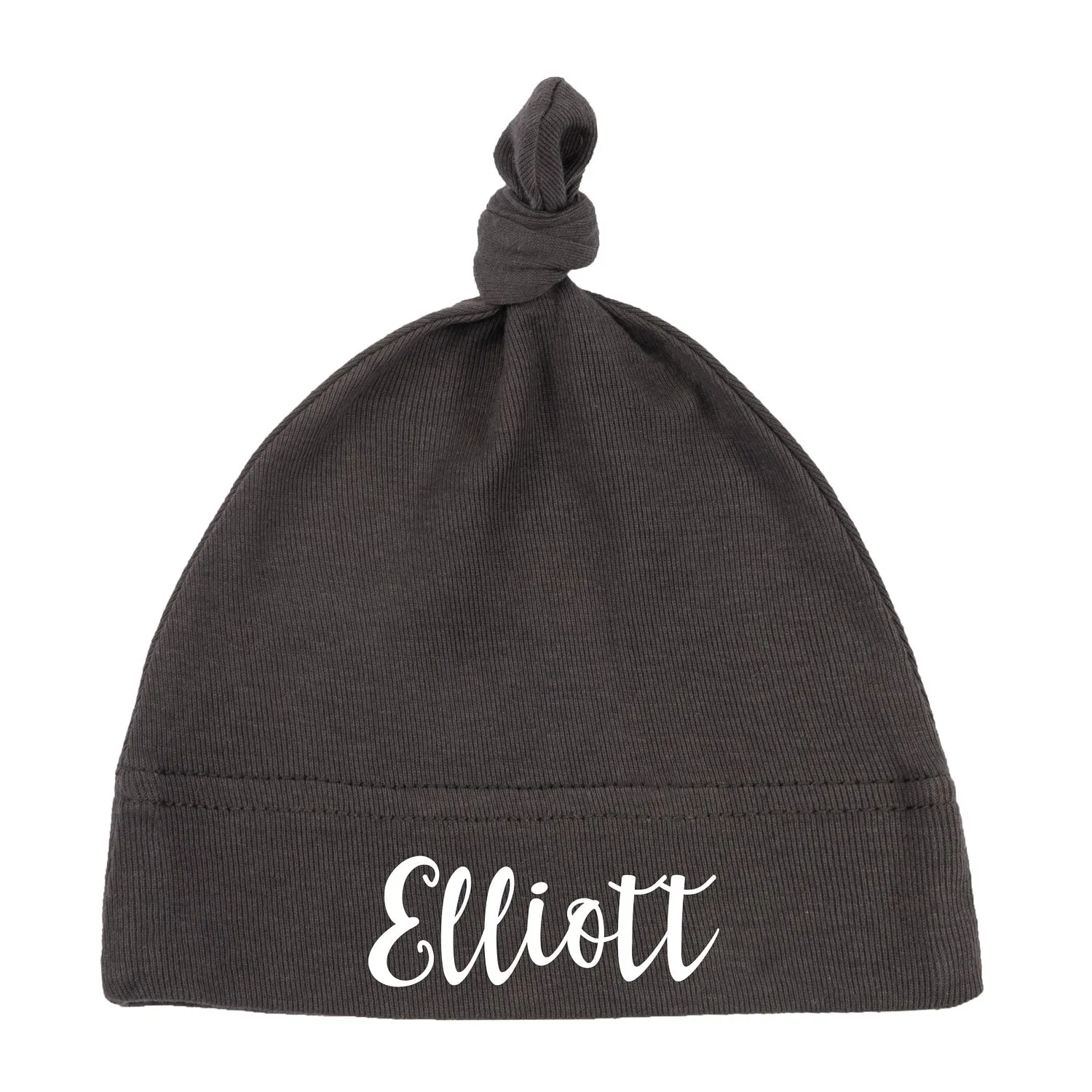 Custom Name Baby Hat w/ Adjustable Top Knot