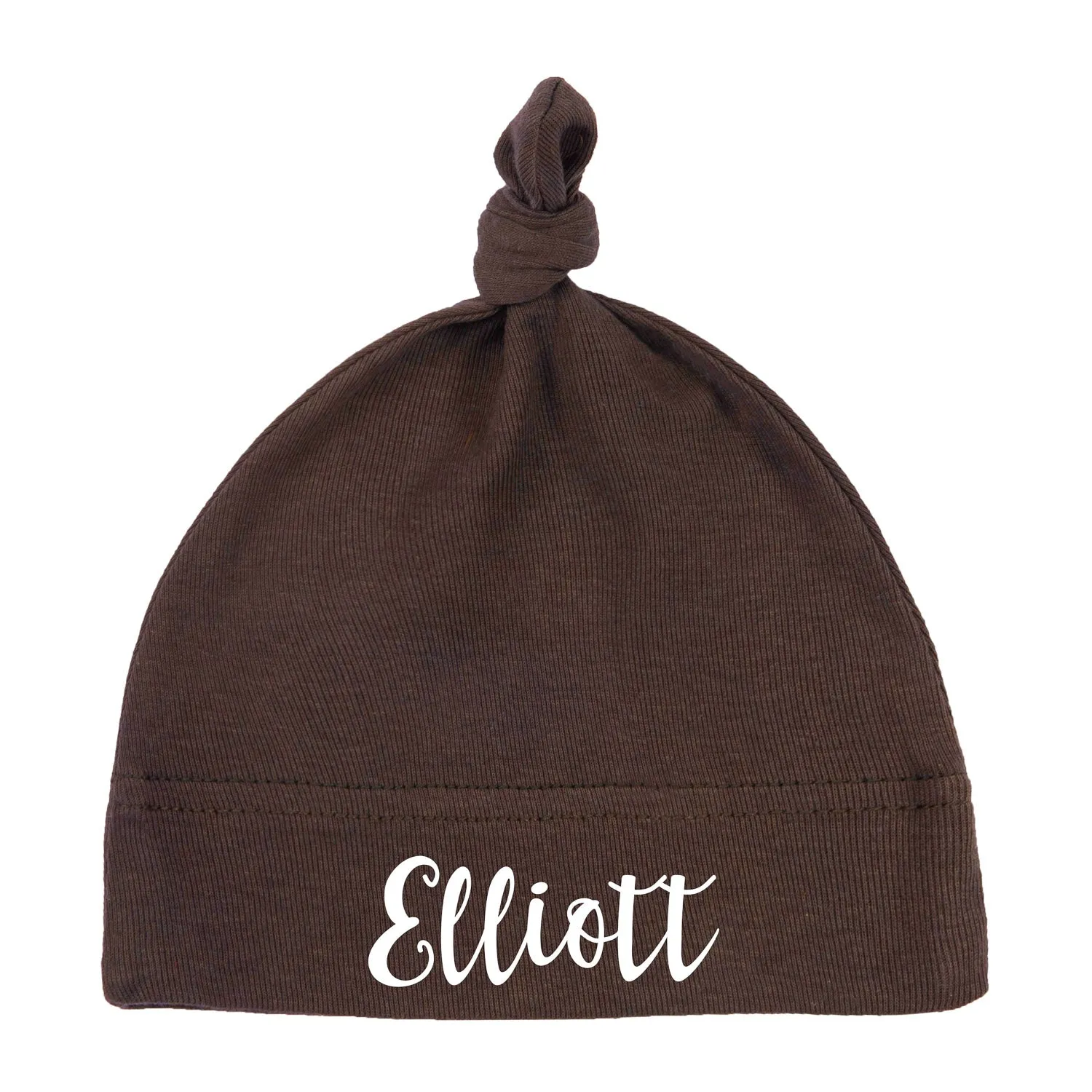 Custom Name Baby Hat w/ Adjustable Top Knot