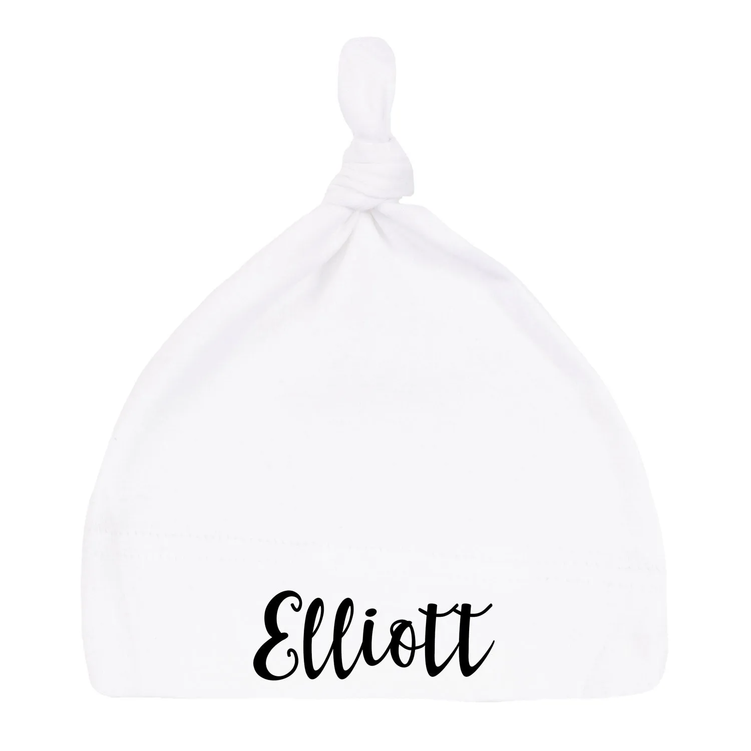 Custom Name Baby Hat w/ Adjustable Top Knot