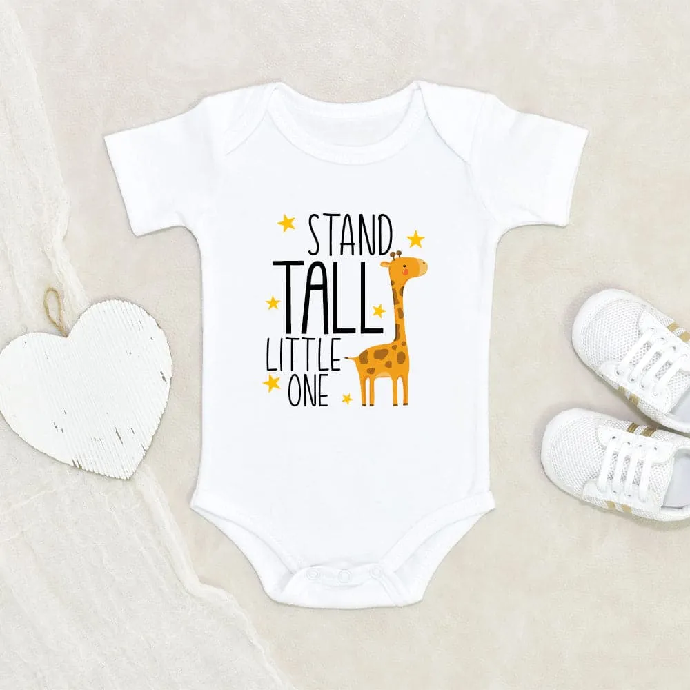 Cute Animal Baby Onesie - Giraffe Baby Clothes - Stand Tall Little One Baby Onesie - Gender Neutral Baby Onesie - Jungle Baby Onesie