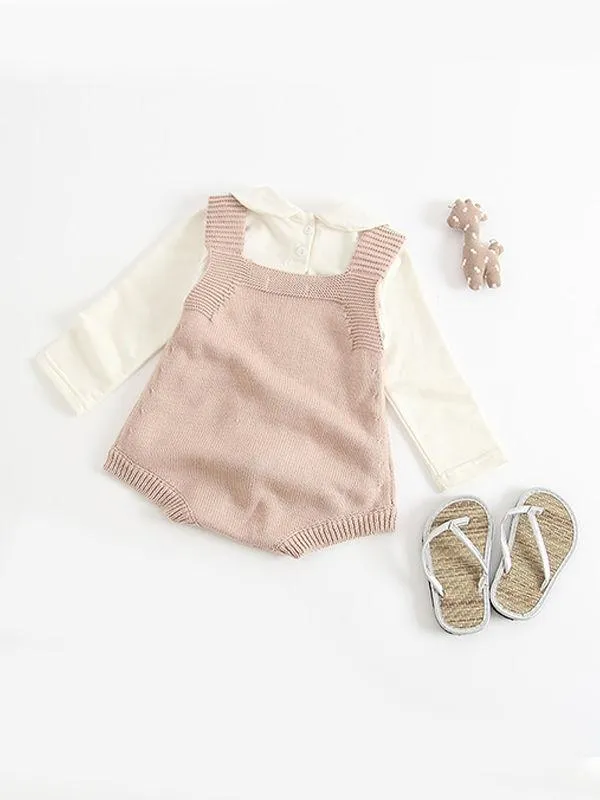 Cute Rabbit Romper Knitted Cotton Baby Suspender Jumpsuit Daily New