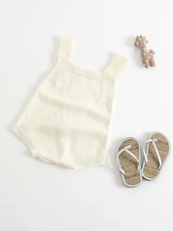 Cute Rabbit Romper Knitted Cotton Baby Suspender Jumpsuit Daily New
