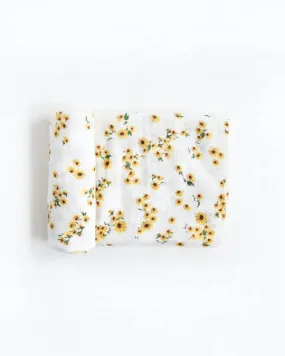 DELUXE MUSLIN SWADDLE BLANKET - DITSY SUNFLOWER