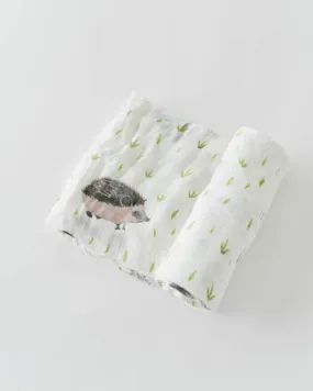 DELUXE MUSLIN SWADDLE - HEDGEHOG