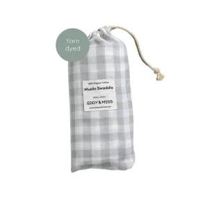 Eddy & Moss - Swaddle Wrap - Gingham Fog